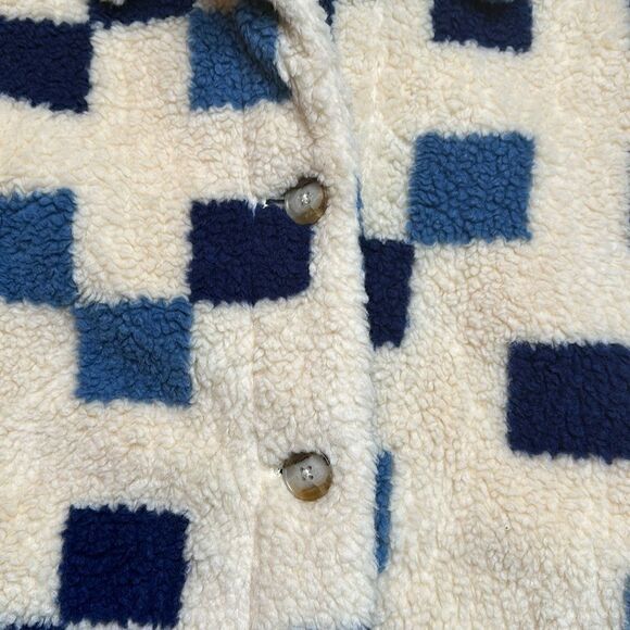 NWOT Madewell (Re)sourced Sherpa Belrose Shirt-Jacket in Checkerboard Medium - Picture 10 of 10